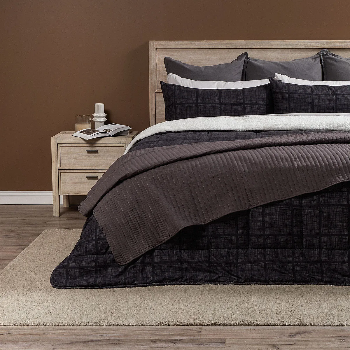 ROSEN - Plumón Alaska Sherpa Multi Black 2 Plazas