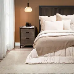 ROSEN - Plumón Sherpa Liso Arena Melange 1 Plaza