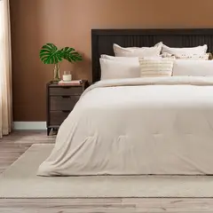 ROSEN - Plumón Alaska Sherpa Cord Latte 2 Plazas