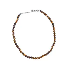 GENERICO - Collar con piedras Ojo de tigre Recuerda tu poder interior.