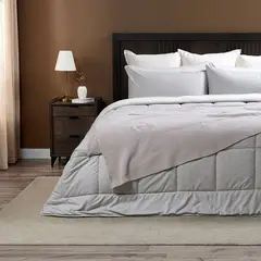 ROSEN - Plumón Sherpa Liso Greige Melange King