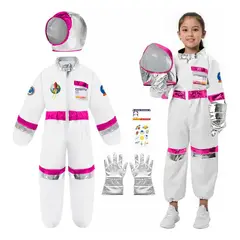 GENERICO - Set disfraz de Astronauta para niña talla S ( 2 a 4 años ), 100 a 110cm