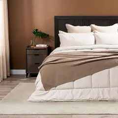 ROSEN - Plumón Sherpa Liso Arena Melange King