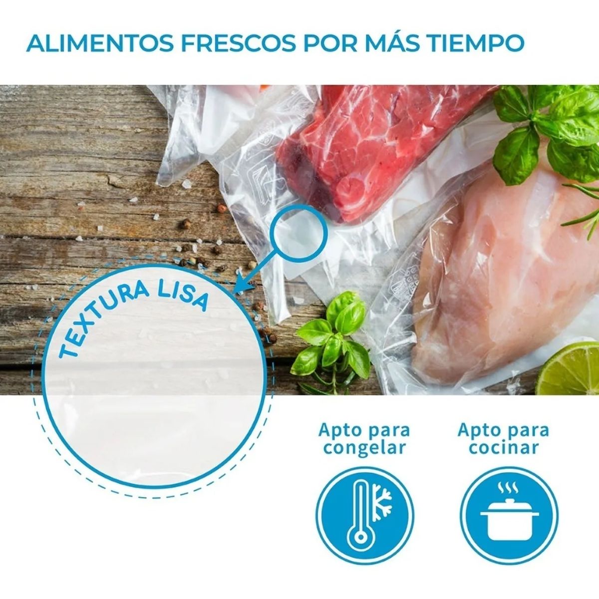 GENERICO - Bolsas al vacío empaque profesional 20x30cm 100 Unidades