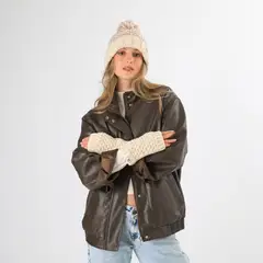 HUMANA - Set Guante Y Gorro Luna Beige