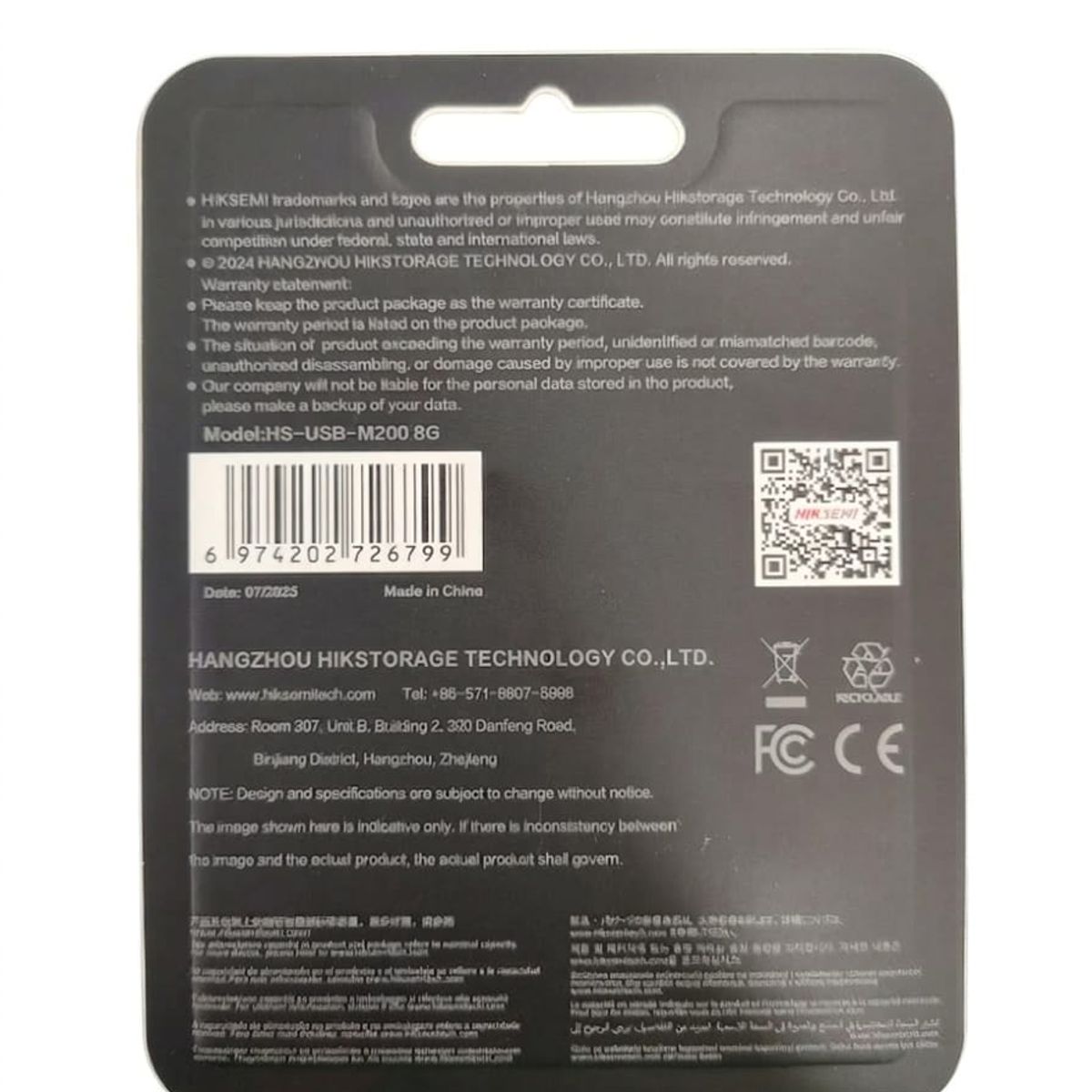 HIKSEMI - PENDRIVE 8GB - HIKSEMI - USB 2.0