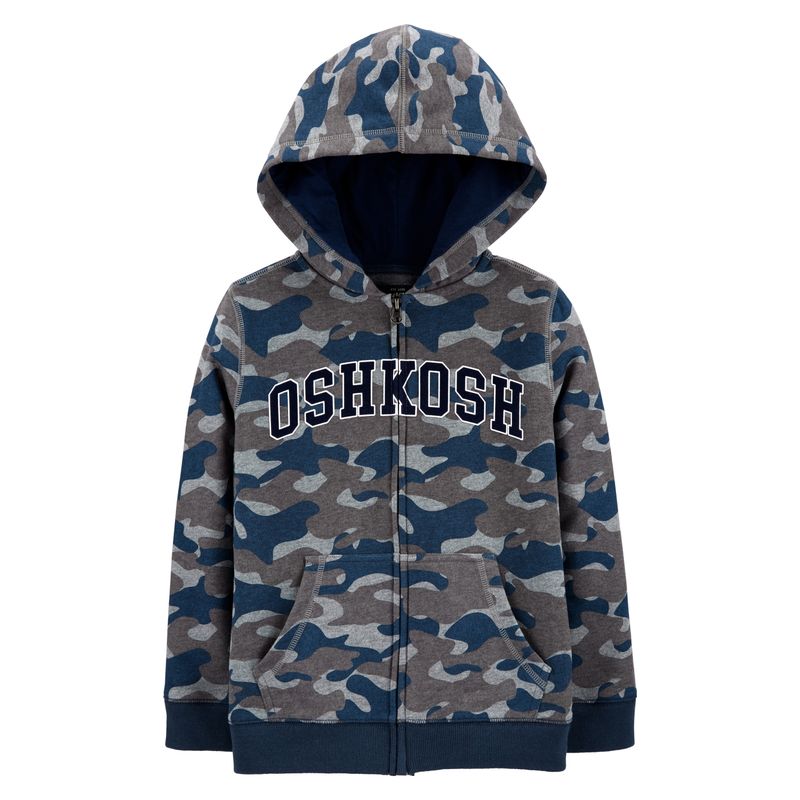OSHKOSH - Poleron Algodón Camuflado Con Capucha Niño