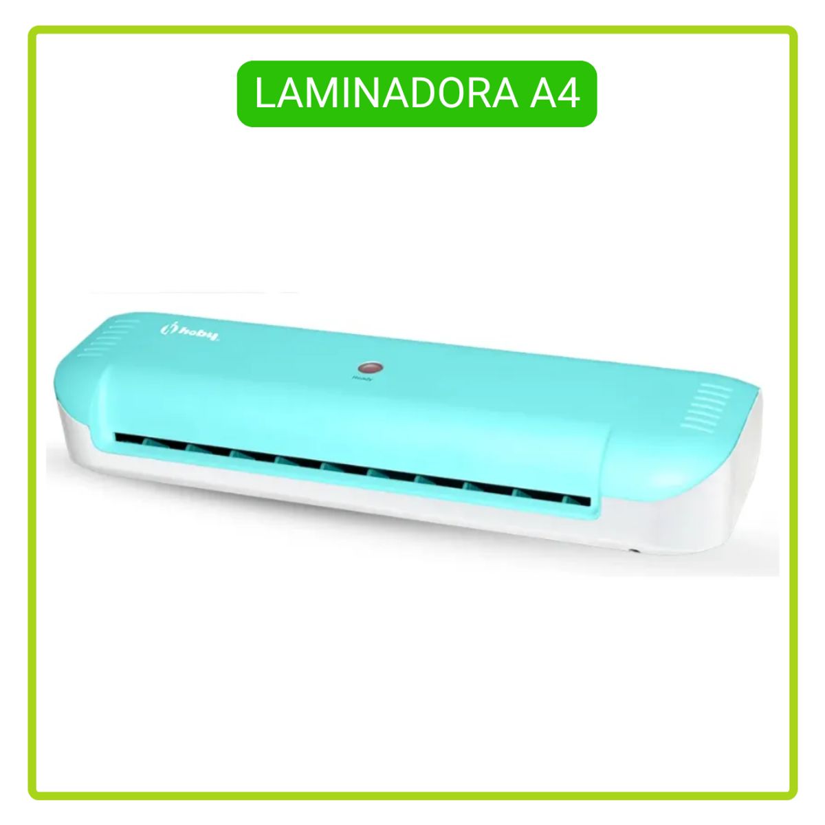 GENERICO - Plastificadora Laminadora Hoby A4 Verde OC02