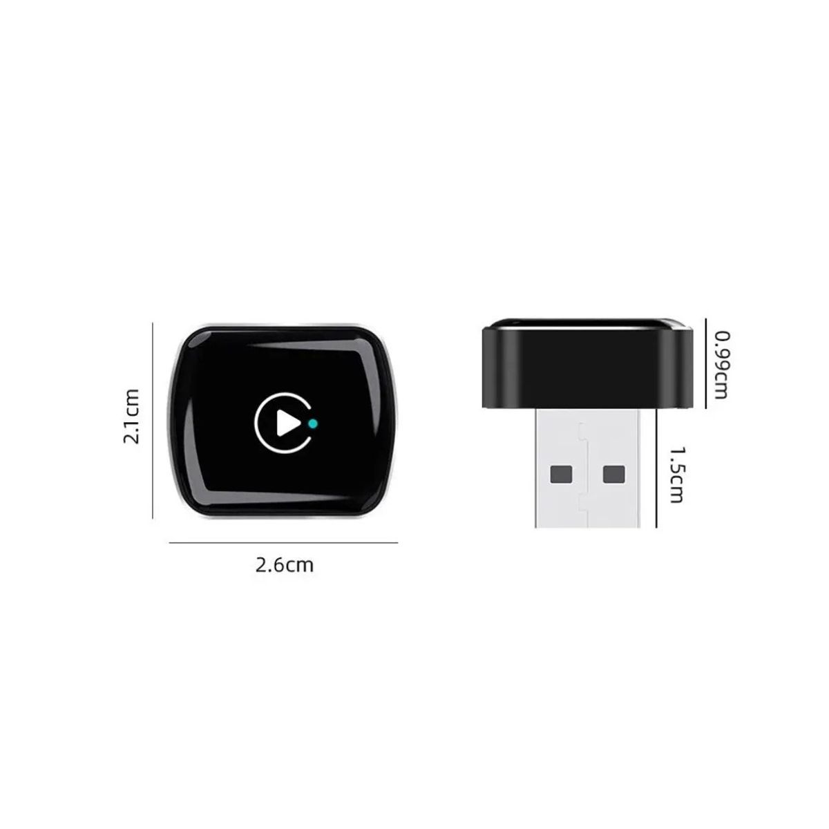 GENERICO - Adaptador Carplay Inalámbrico Usb Android Auto Negro 5 Ghz