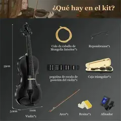 GENERICO - Violin Acustico Profesional 44 Con Estuche Arco Accesorios