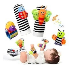 GENERICO - Set Calcetines Y Pulsera Sonajero Estimulacion Bebe