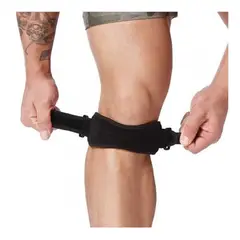 GENERICO - Rodillera De Compresión Ajustable Soporte Rotular Gym Fit Negro Ajustable