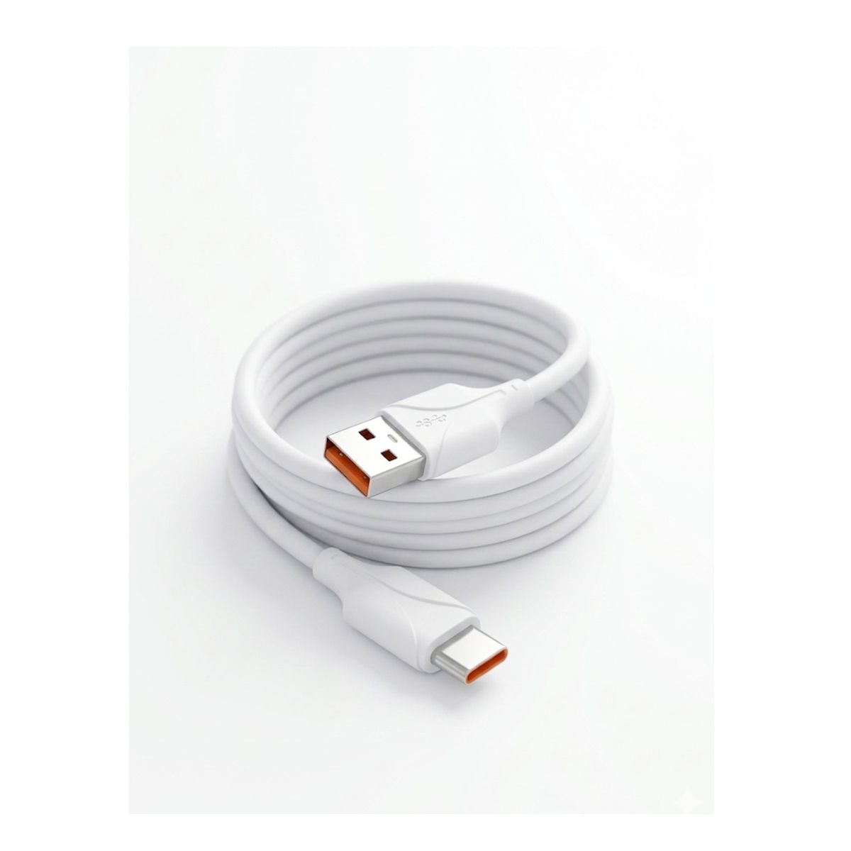GENERICO - Cable Usb Tipo C Carga Rápida 3.1a Resistente 1 Metro Datos Blanco