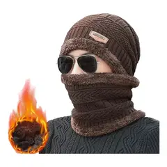 NO LOGO - Gorro Bufanda Cuello Unisex Para Invierno Frío Lana