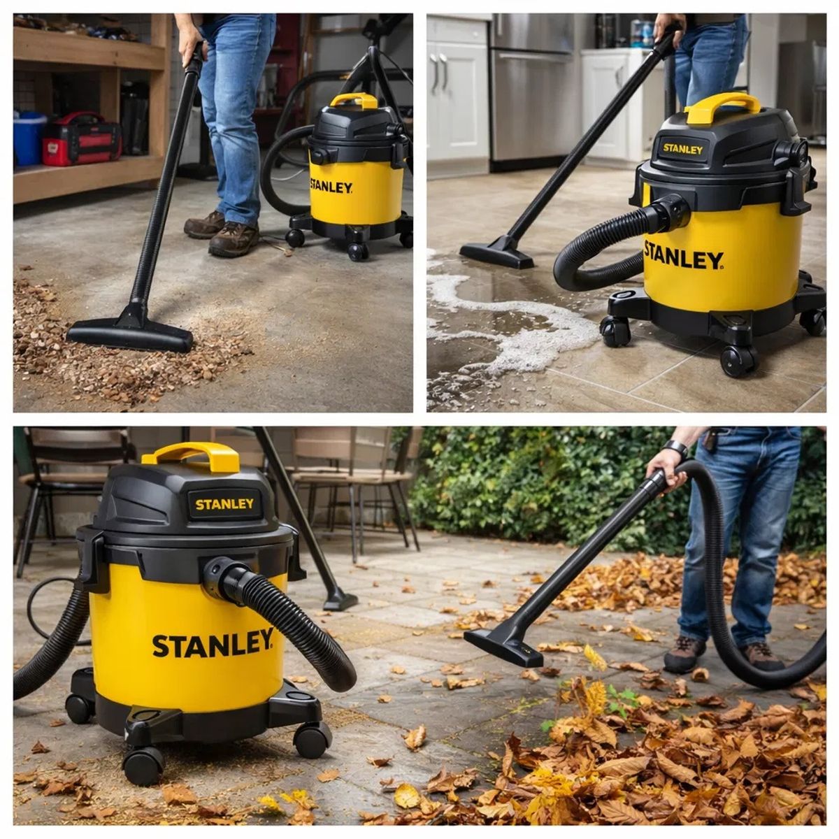 STANLEY - ASPIRADORA STANLEY 750 WATTS 9.5 LITROS