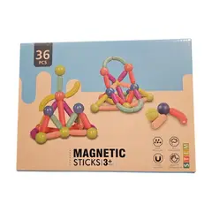 GENERICO - Set De Construcción Magnético De Imanes Y Barras 36 Pcs Magnético