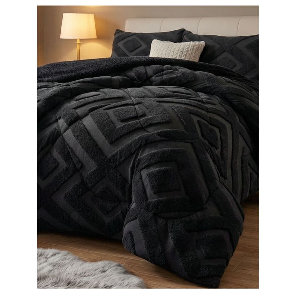 GENERICO - Cobertor Chiporro Invierno Jacquard 1.5 Plazas - Marsella TFZY18