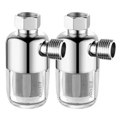 GENERICO - Filtro De Agua 1/2 Pulgada Acero Inoxidable Pack 2 Plateado