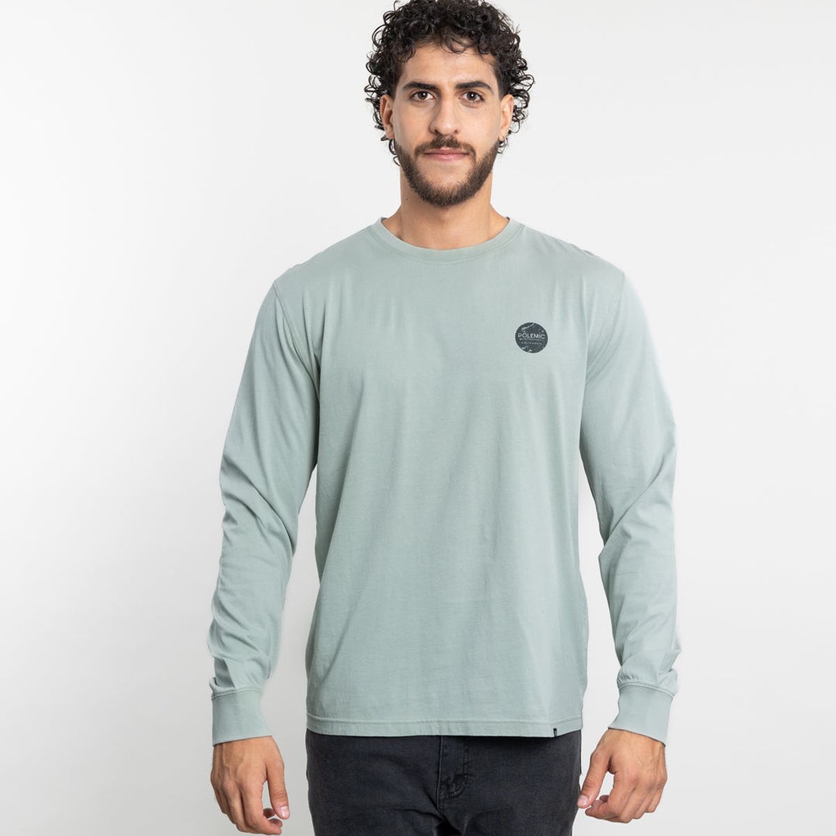 POLEMIC - Polera manga larga hombre con proceso y estampado Polemic