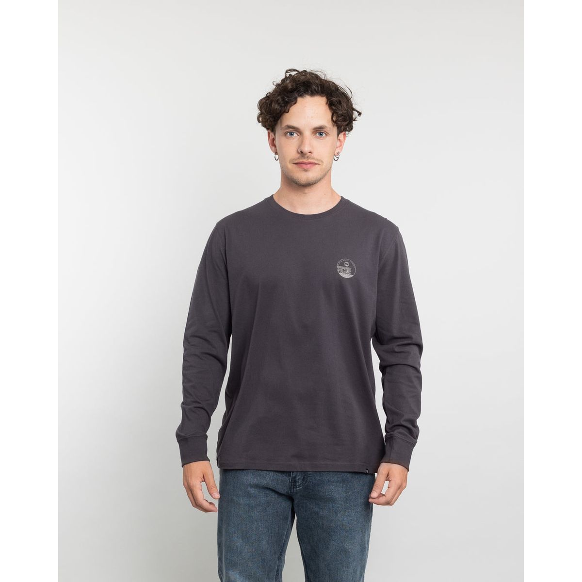 POLEMIC - Polera manga larga hombre algodón clasico Polemic