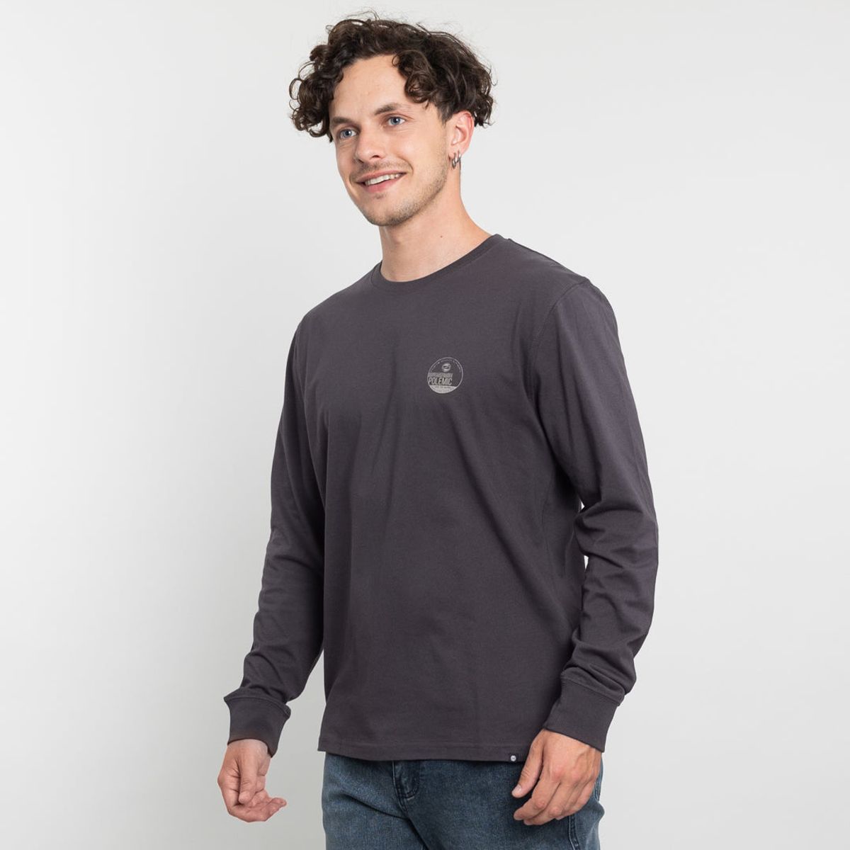 POLEMIC - Polera manga larga hombre algodón clasico Polemic