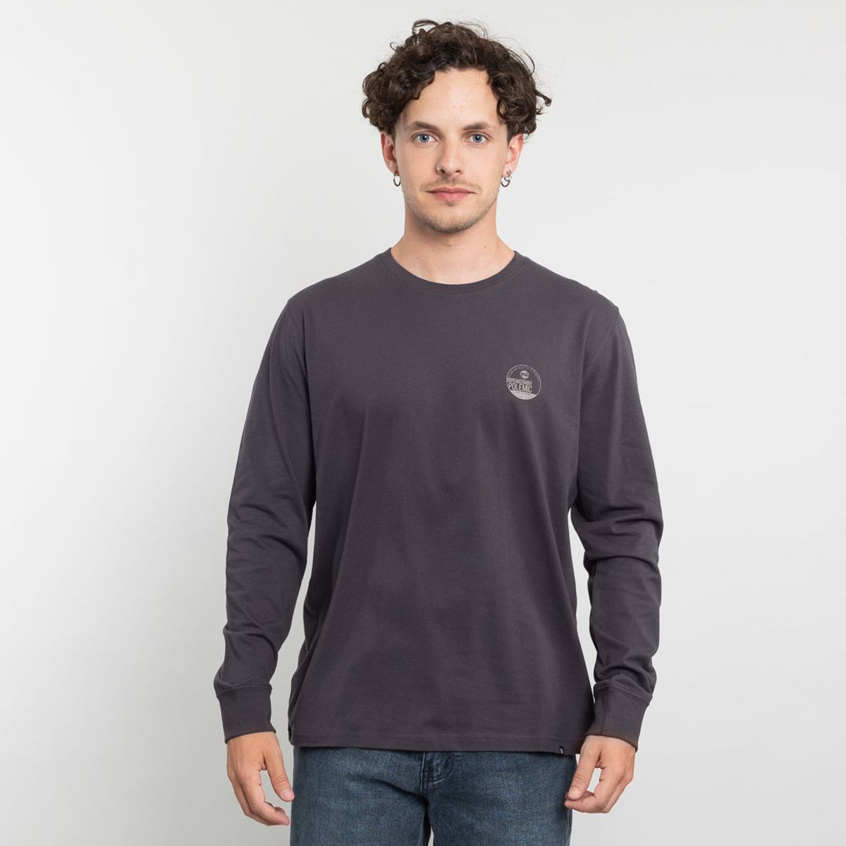 POLEMIC - Polera manga larga hombre algodón clasico Polemic