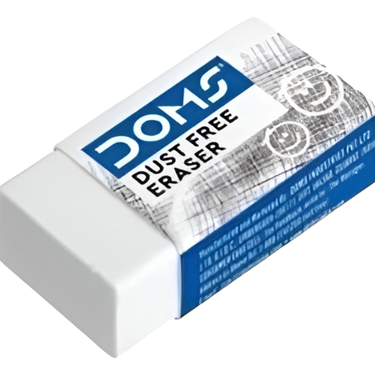 GENERICO - Goma De Borrar 6 Uni Doms Rectangular Color Blanco