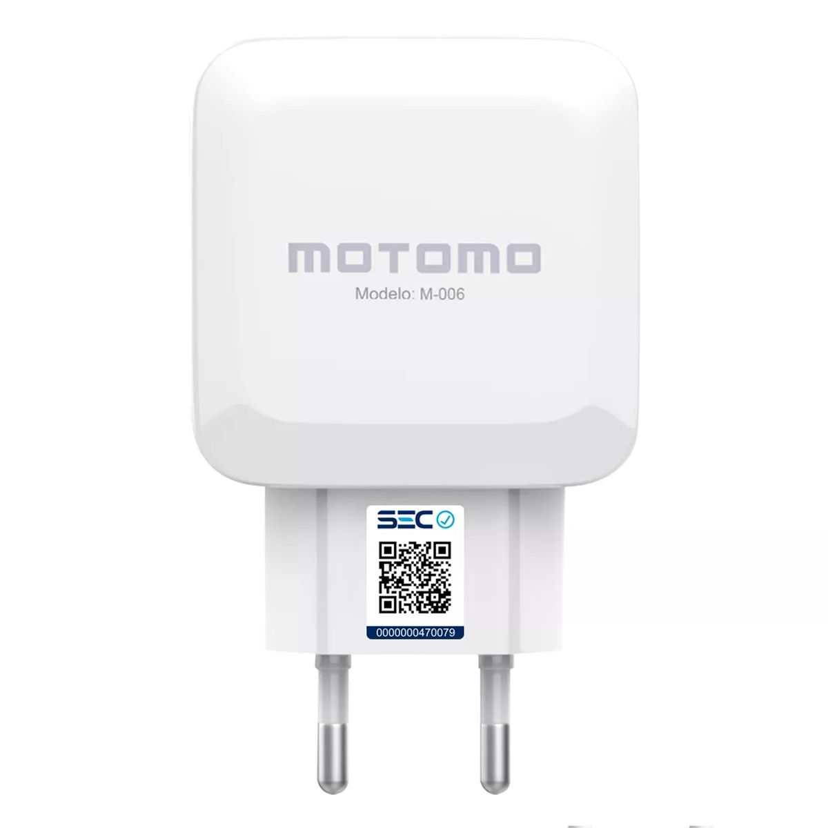 MOTOMO - Cargador 12w Motomo Mo-006 Con Cable Usb-c  Carga Rápida