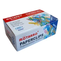 TORRE - Clip Motarro Punta Redonda Metal Blanco 3.3 cm Pack 100 Unidades