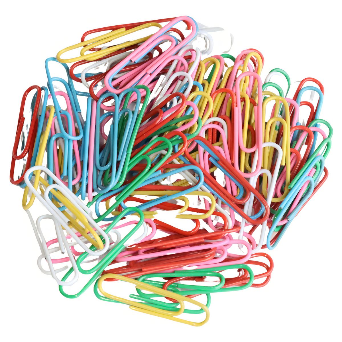 TORRE - Clip Motarro Punta Redonda Metal Blanco 3.3 cm Pack 100 Unidades