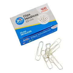GENERICO - Clips Metálicos Jm 33mm Material Metálico 100 Unidades