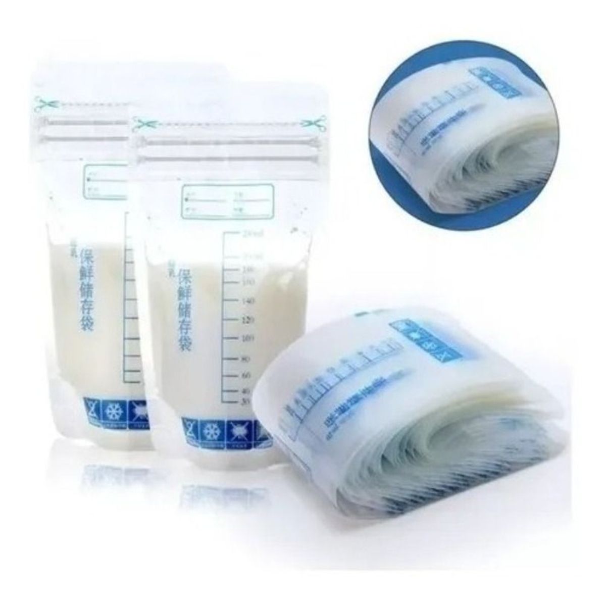 GENERICO - 30 Bolsas Para Leche Materna - Almacenar 250 Ml