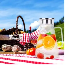 GENERICO - Jarra Plastica Con Tapa 2 Litros Transparente