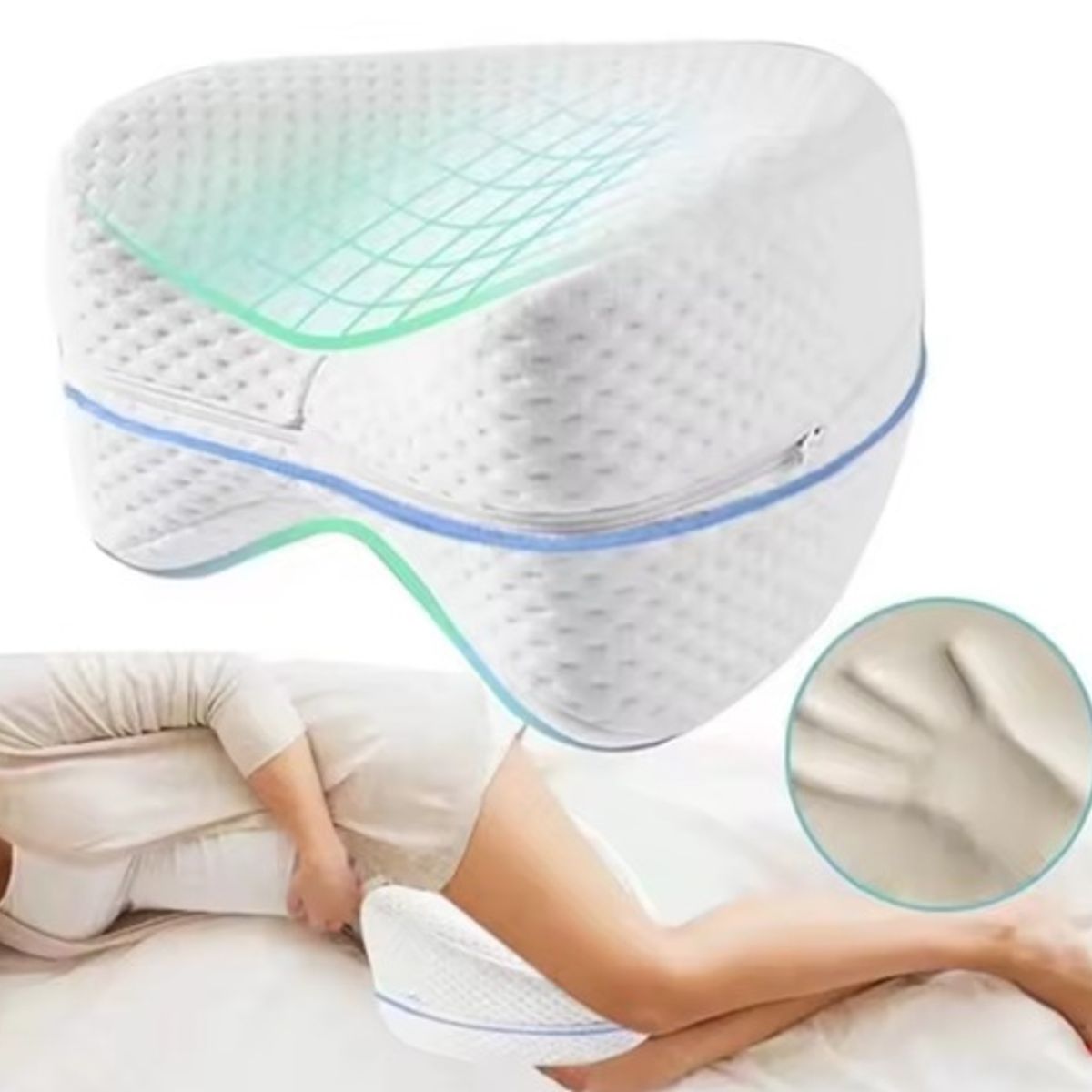 MOVI - Almohada ergonómica de soporte para piernas, alivia la ciática, dolor de espalda y cadera