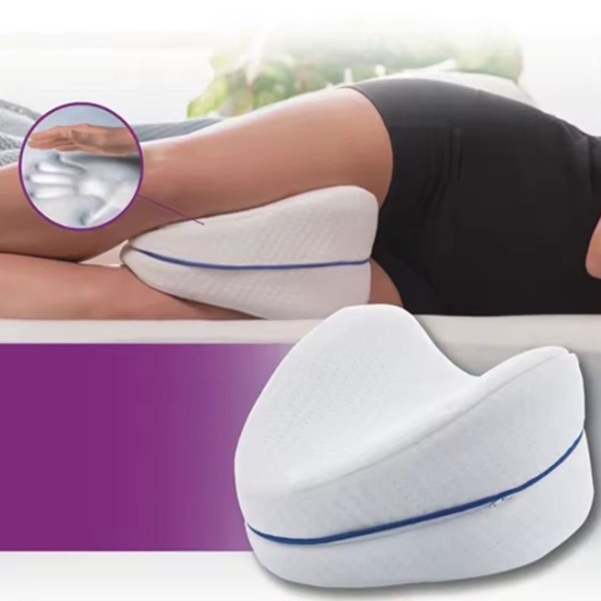 MOVI - Almohada ergonómica de soporte para piernas, alivia la ciática, dolor de espalda y cadera