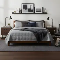 O&H ORIGINAL HOME - Cubrecama Quilt Nörvik Gris 1 Plaza Y 1,5 Plazas Gris Lisa