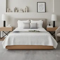 O&H ORIGINAL HOME - Cubrecama Quilt Nörvik Blanco 1,5 Plazas