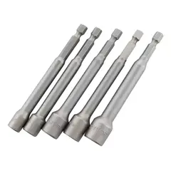 KAMASA - Juego 5 Adaptadores 6-11 X 100mm Punta Magnética Hexagonal