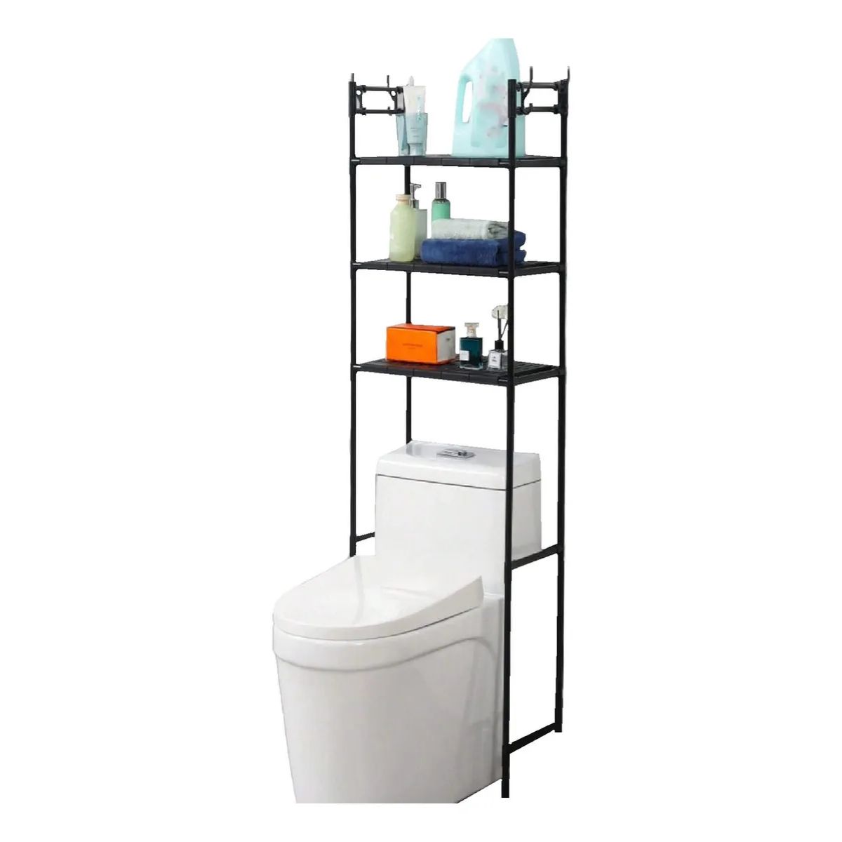 GENERICO - Rack Organizador Sobre Wc Inodoro Baño Multifuncional 30kg Negro