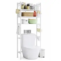 GENERICO - Rack Organizador Sobre Wc Inodoro Baño Multifuncional 30kg Blanco