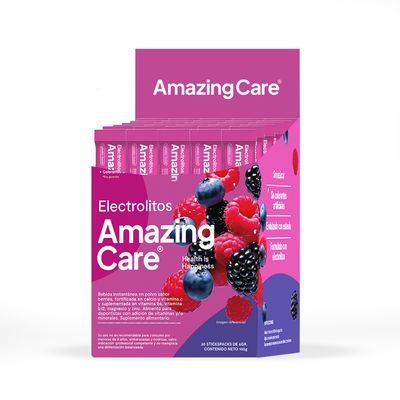 Amazing Care Electrolitos Berries Bebida Hidratante 30