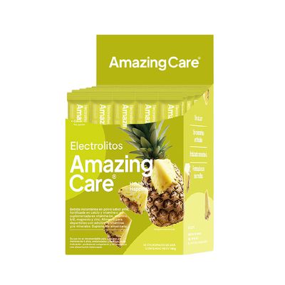 Amazing Care Electrolitos Piña Bebida Hidratante 30 Sticks