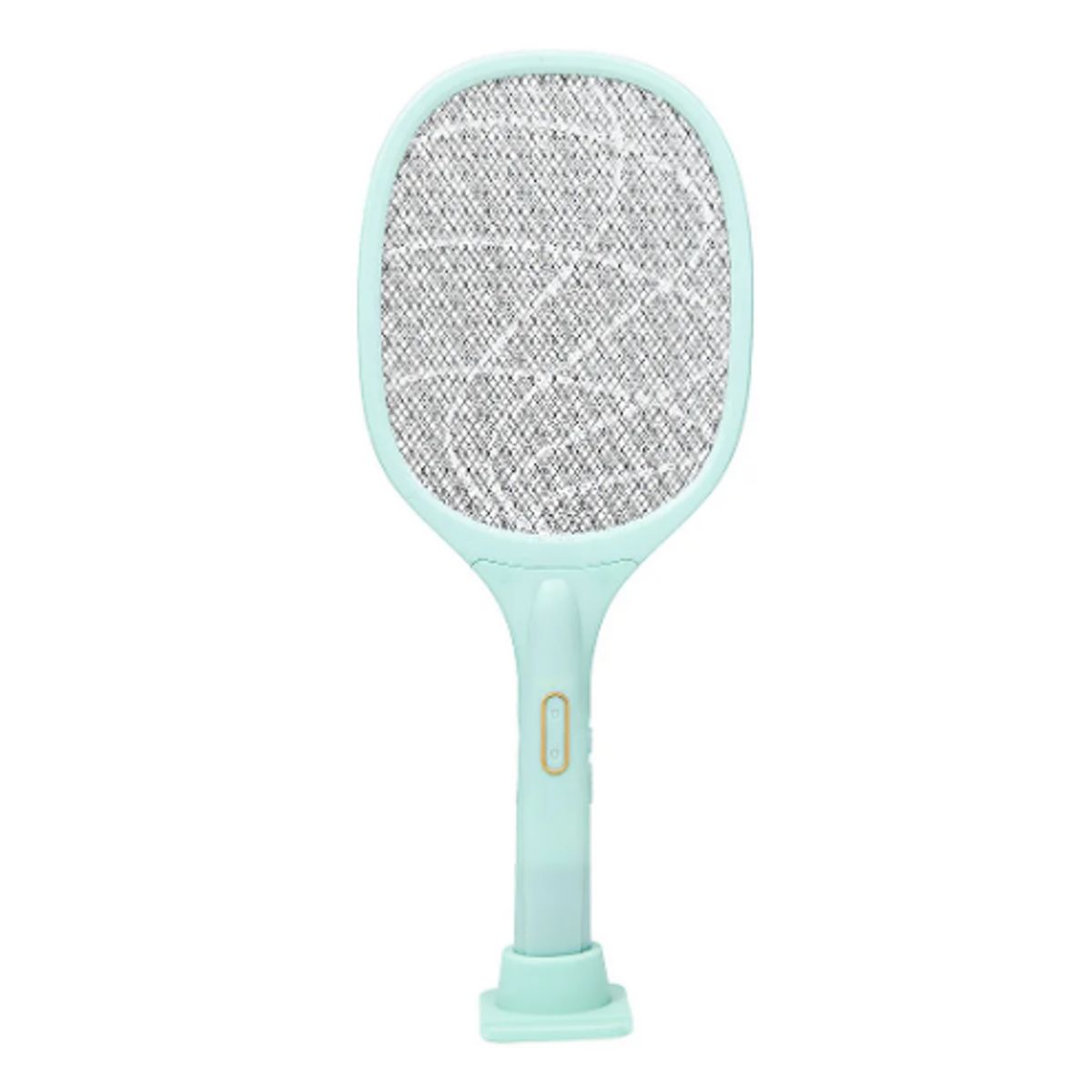 GENERICO - Raqueta Eléctrica Mata Mosquitos Recargable Con Base Verde Claro