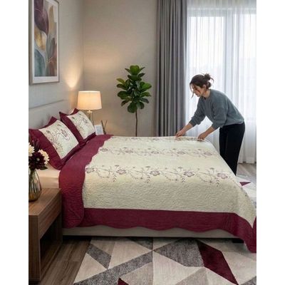 Imagen 2 del producto Quilt Bordado Floral King- Superking Colección Botánica