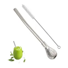 GENERICO - Bombilla De Acero Inoxidable Con Colador Mezclador