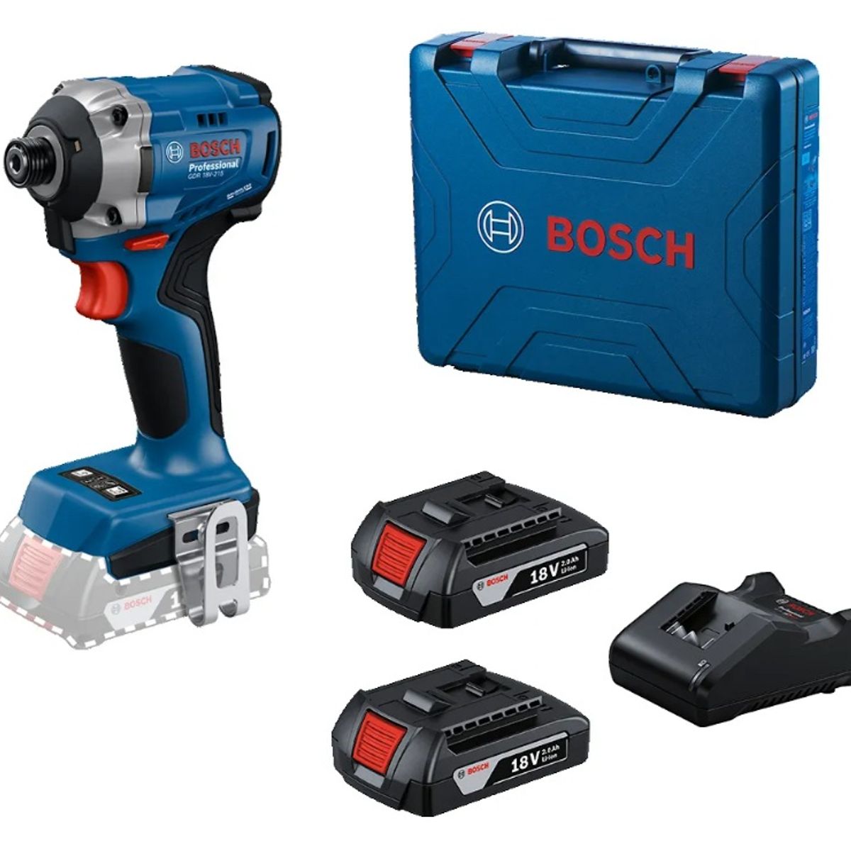 BOSCH - Kit Atornillador De Impacto Bosch Gdr 18v Potente 215nm  Brushless Azul