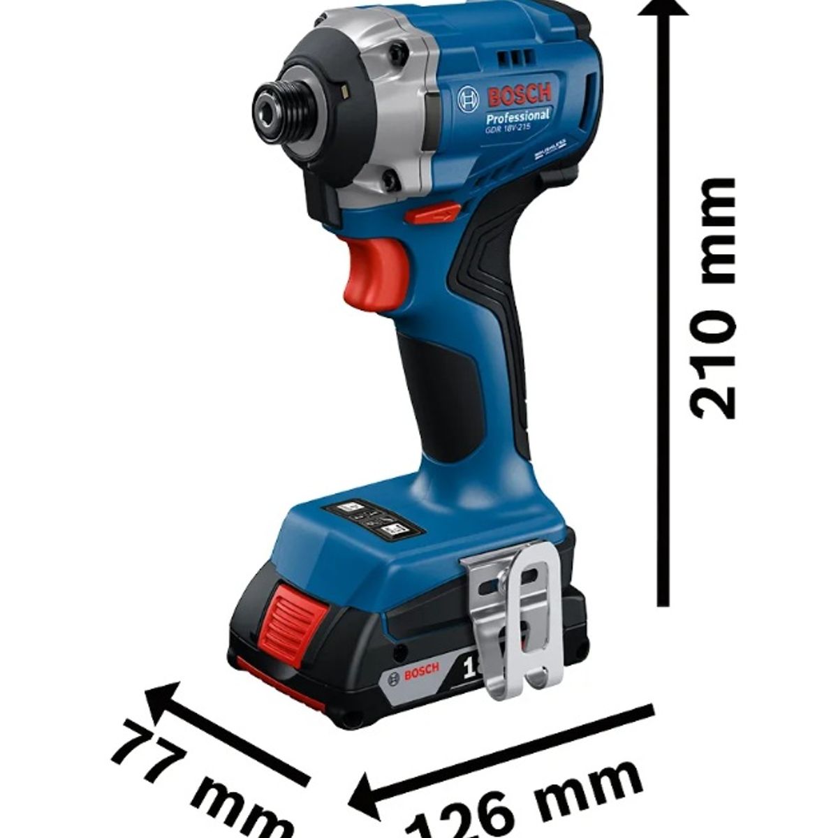 BOSCH - Kit Atornillador De Impacto Bosch Gdr 18v Potente 215nm  Brushless Azul