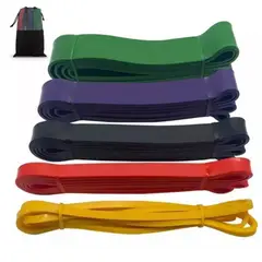 GENERICO - PACK 5 BANDAS ELASTICAS DE RESISTENCIA PARA EJERCICIO FITNESS YOGA PILASTES