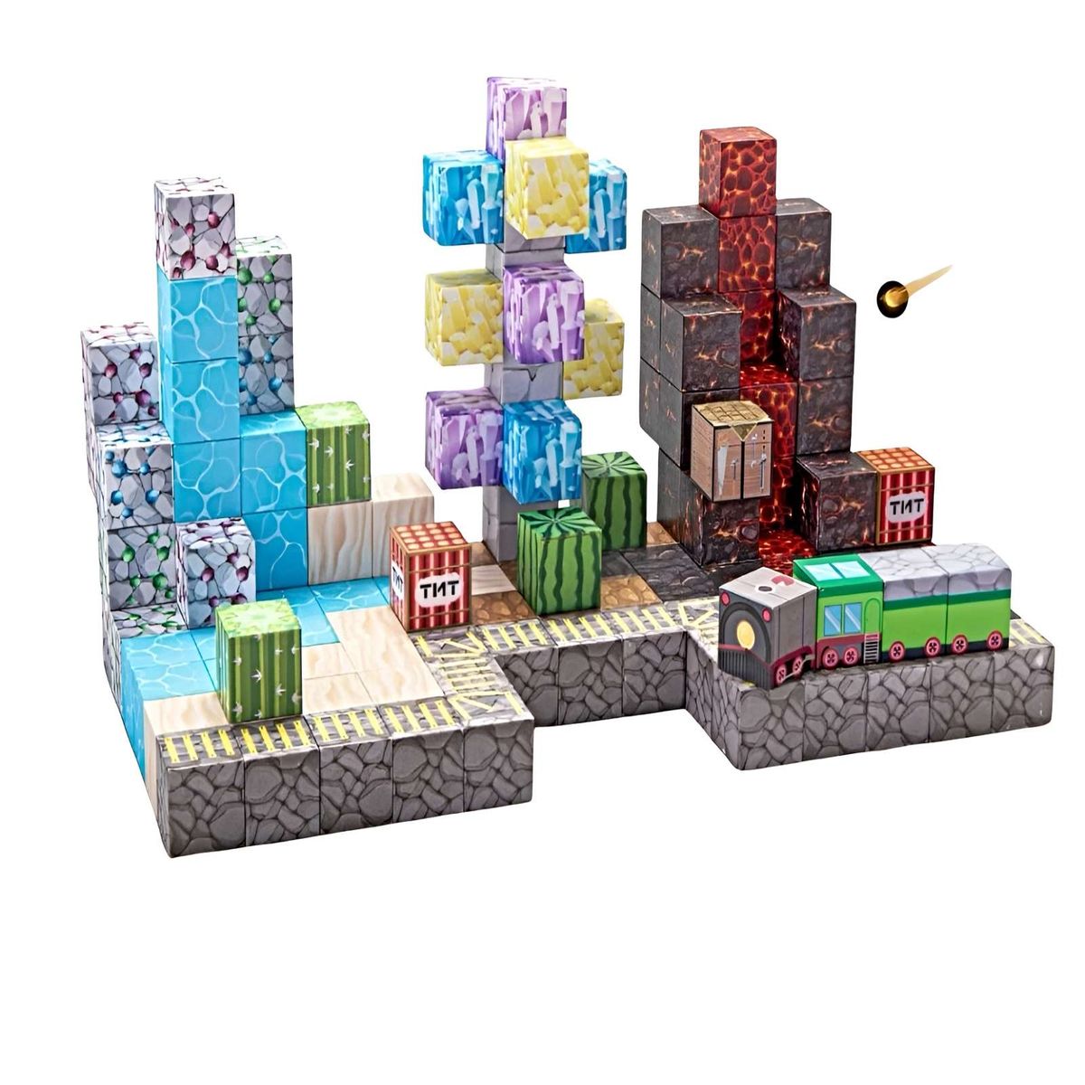 GENERICO - Cubo Mágico Magnético Multifuncional 125 piezas