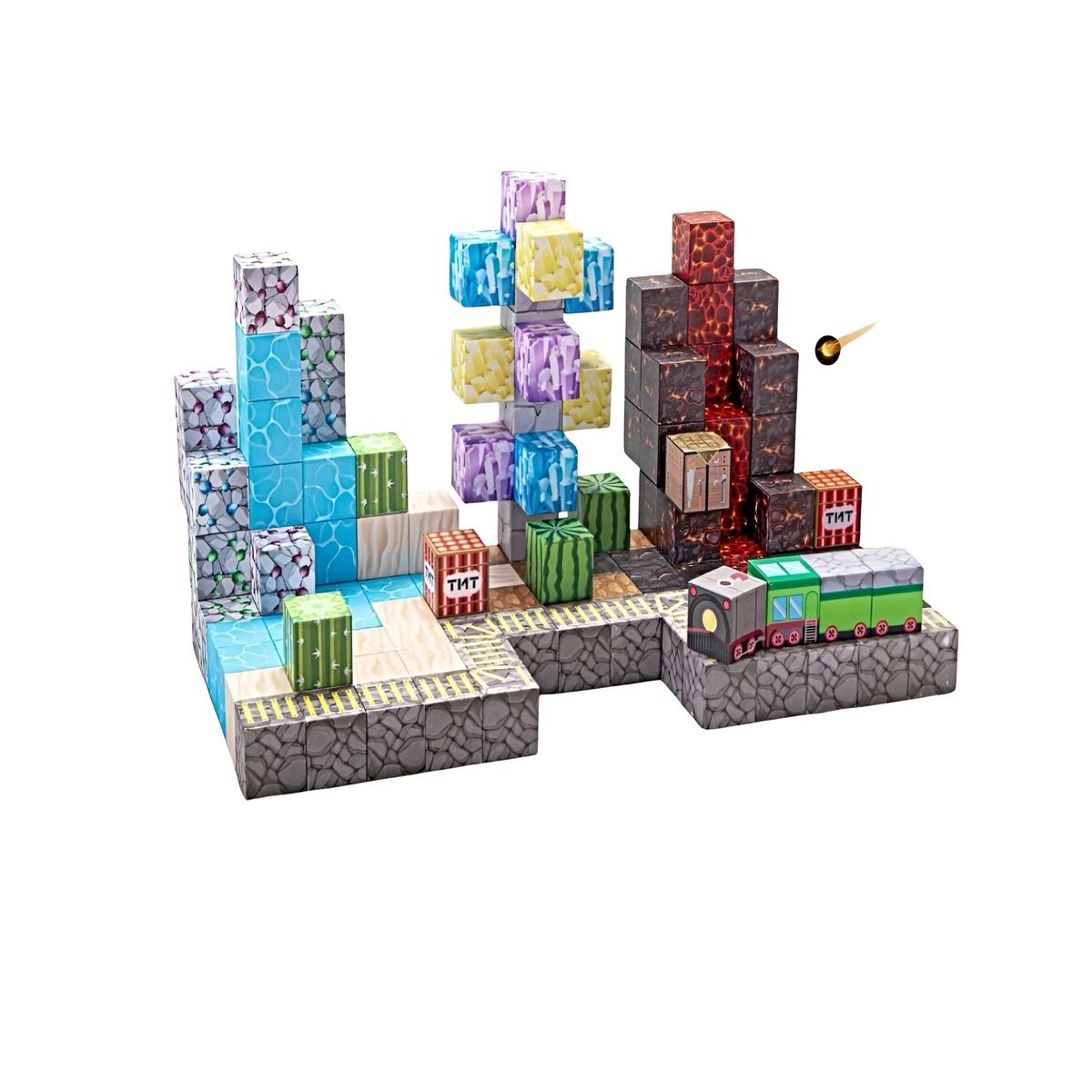 GENERICO - Cubo Mágico Magnético Multifuncional 125 piezas